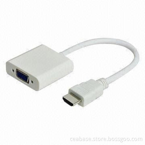 HDMI to VGA Adapter (White) with 190mA Power Consumption